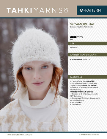 Tahki Yarns Sycamore Hat Knitting Pattern