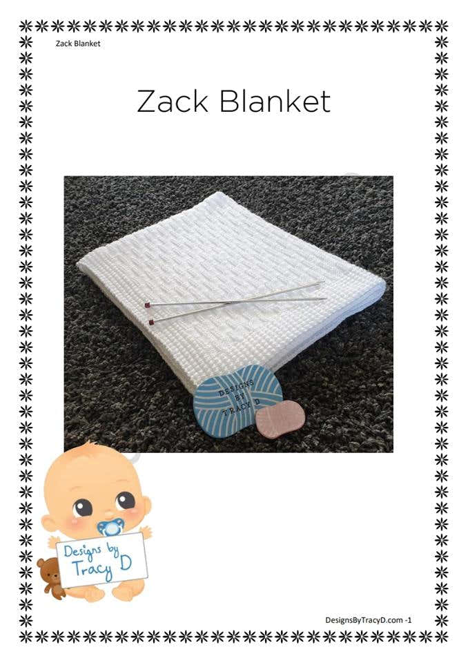 Baby Blanket knitting pattern 'Zack'