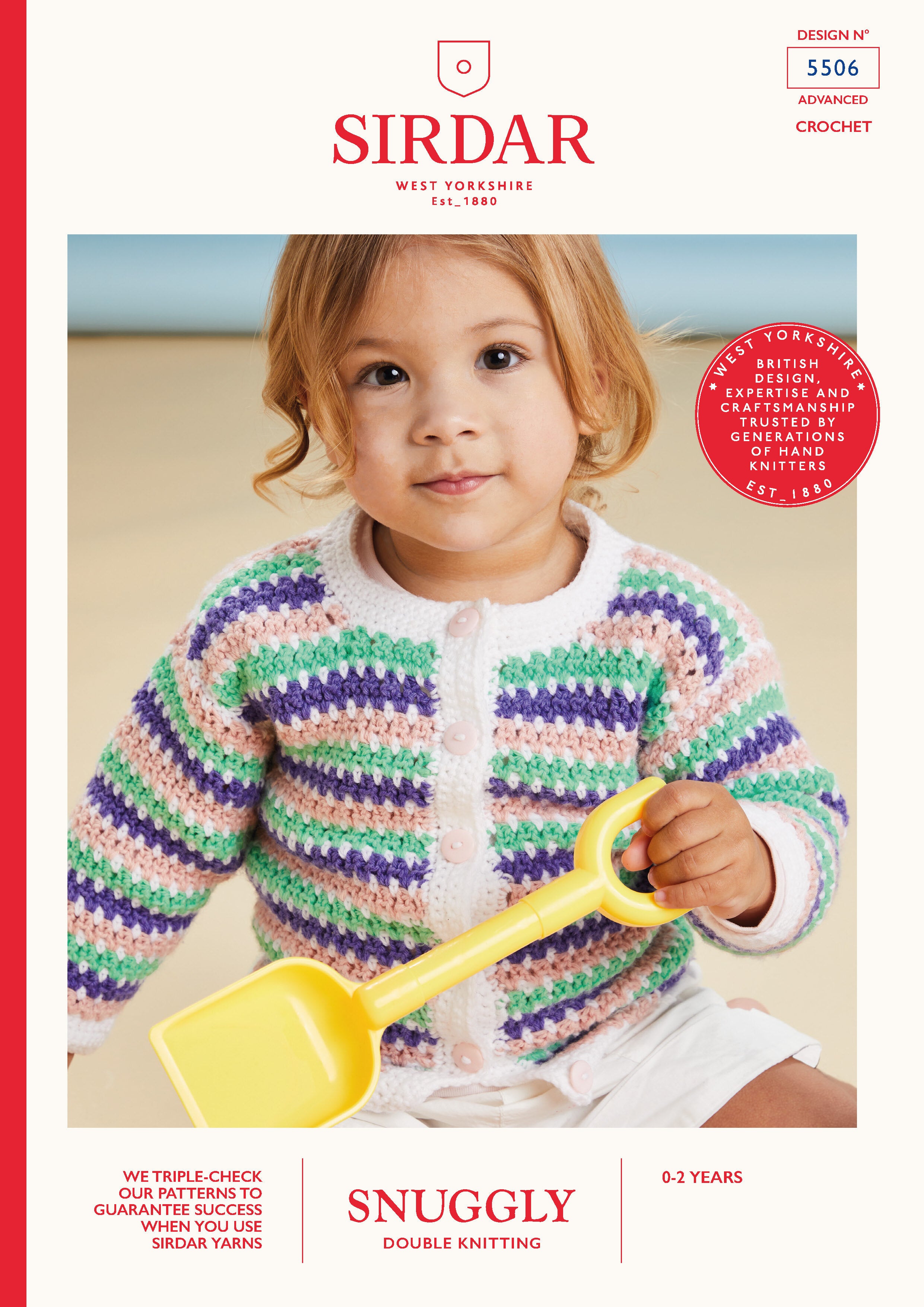 Sirdar Seaside Rippled Cardigan Crochet Pattern
