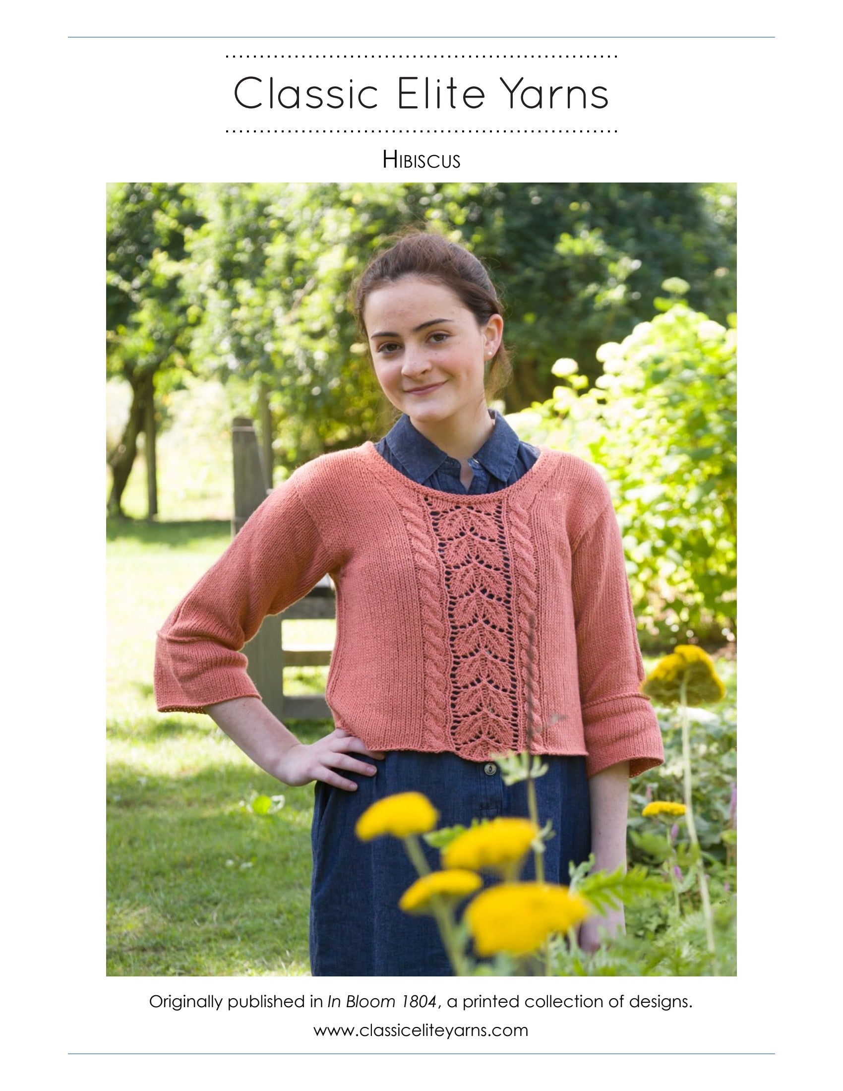 Classic Elite Yarns Hibicus Jumper Knitting Pattern