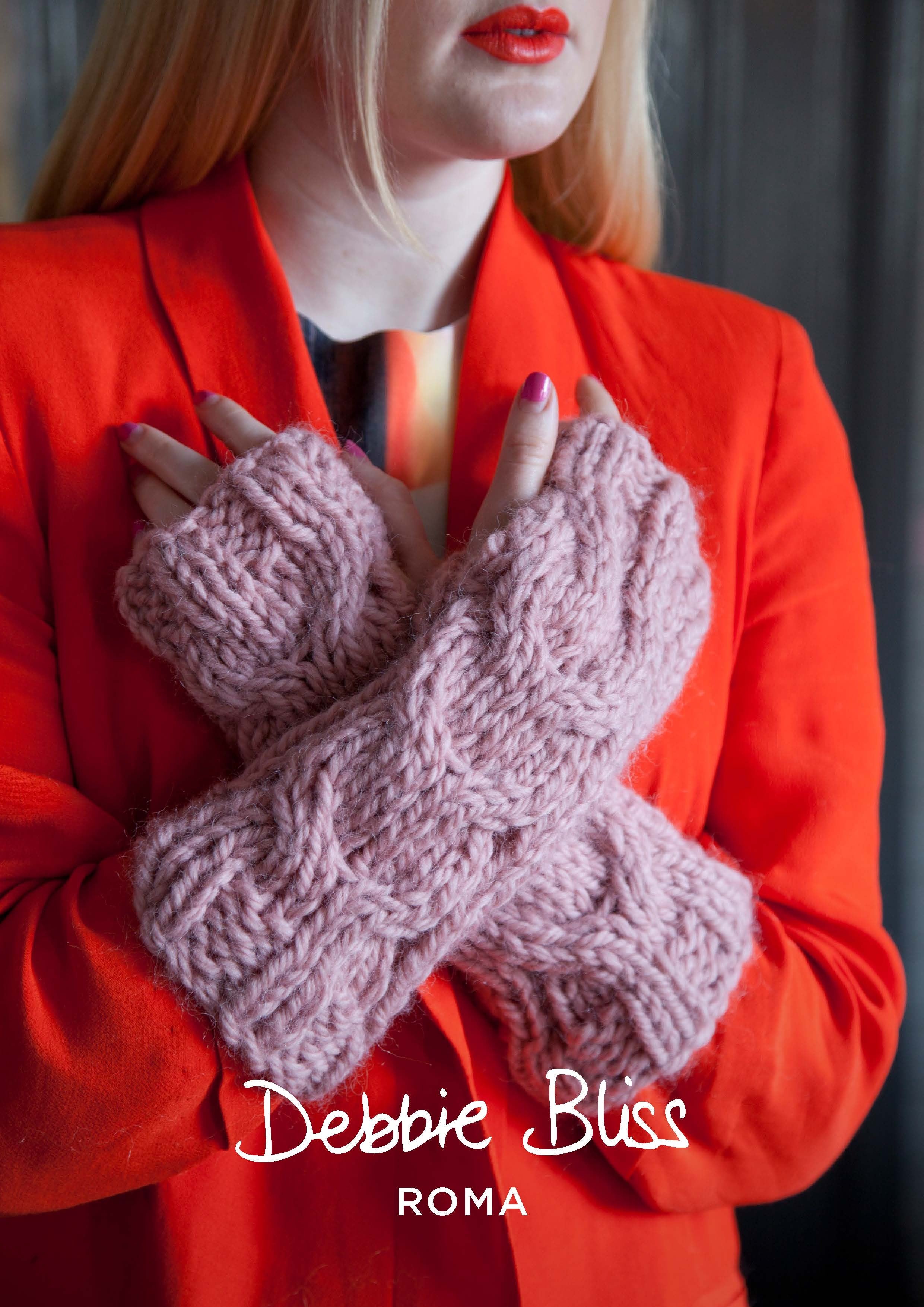 Debbie Bliss Rosalyn Handwarmers Knitting Pattern
