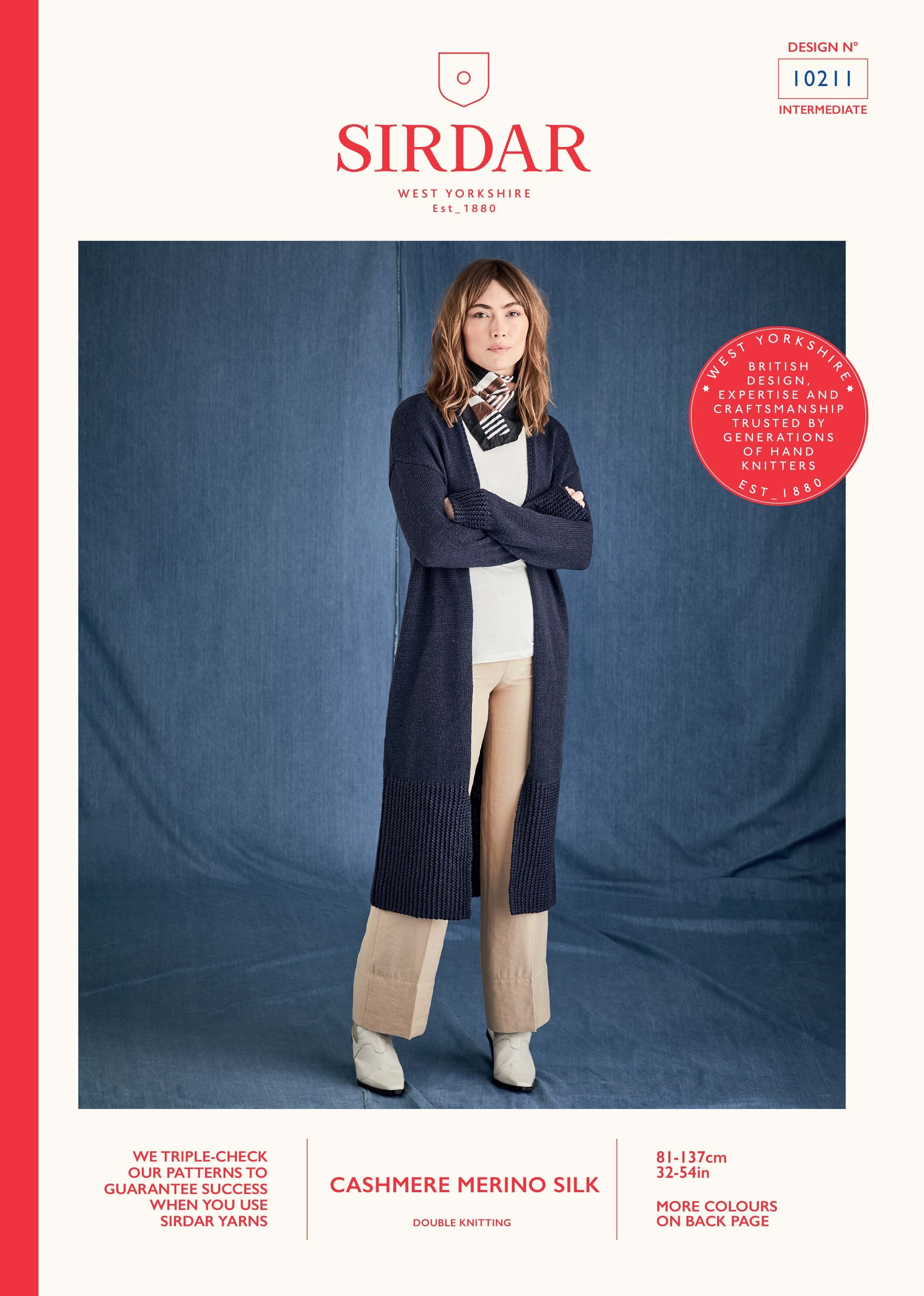 Sirdar Longline Cardigan Knitting Pattern