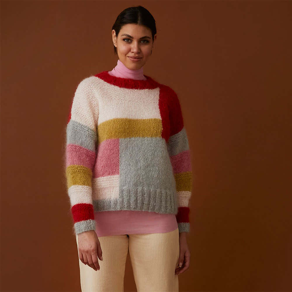 Debbie Bliss Patchwork Sweater Knitting Pattern