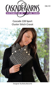 Cluster Stitch Cravat Cowl Knitting Pattern