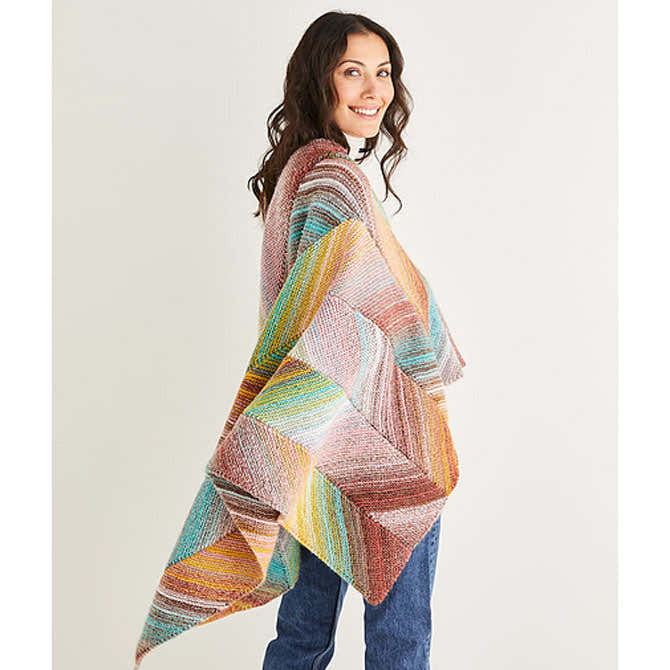 Sirdar Knitted Bias Blanket Pattern