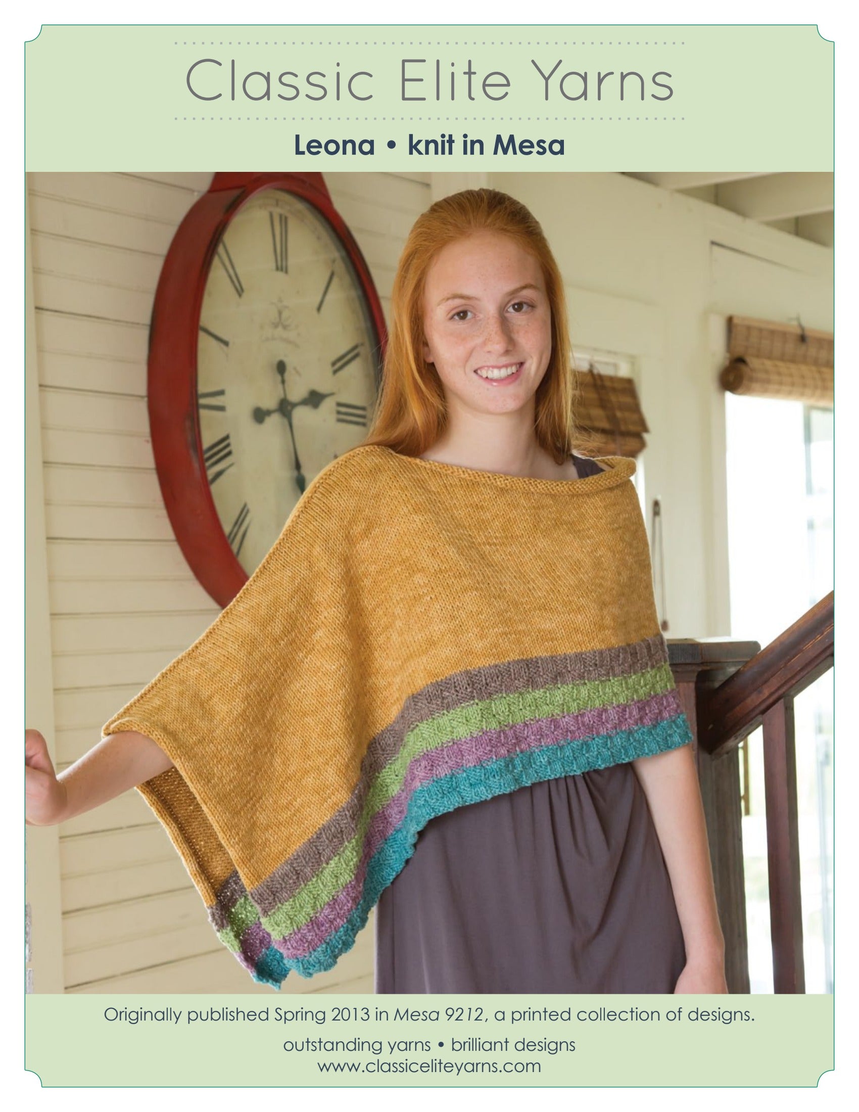 Classic Elite Yarns Leona Wrap Knitting Pattern