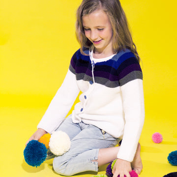 Paintbox Yarns Rainbow Cardigan Knitting Pattern
