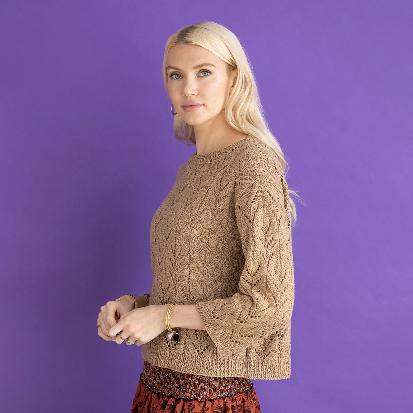 Elsebeth Lavold EL- Beech Leaf Pullover Knitting Pattern