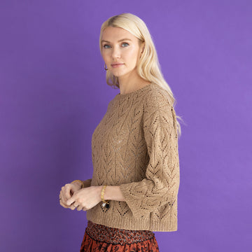 Elsebeth Lavold EL- Beech Leaf Pullover Knitting Pattern