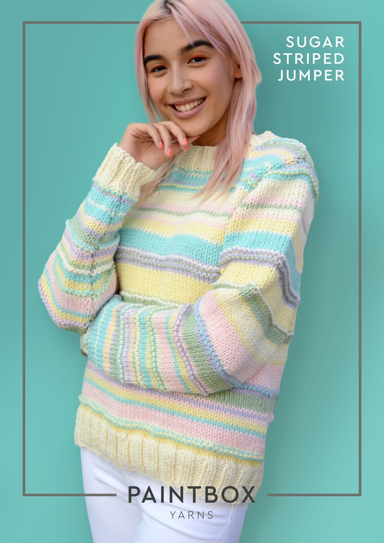 Paintbox Yarns Sugar Striped Jumper Knitting Pattern
