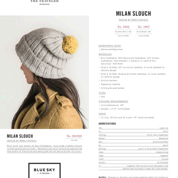 Blue Sky Fibers Milan Slouch PDF