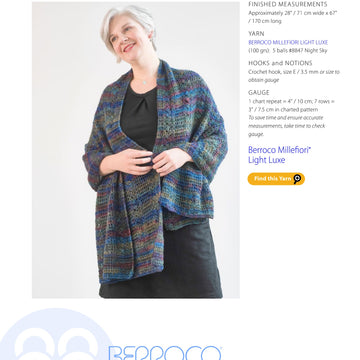 Berroco Eveleth Shawl Crochet Pattern