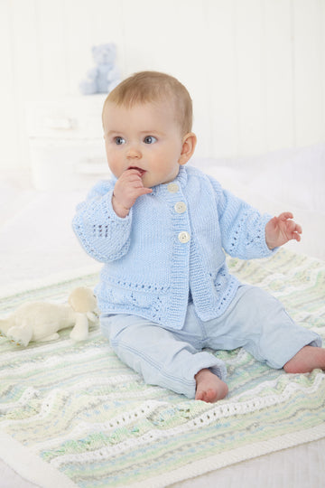 Jacket, Cardigan and Blanket knitted in King Cole Cherish DK and Cherished DK - Leaflet