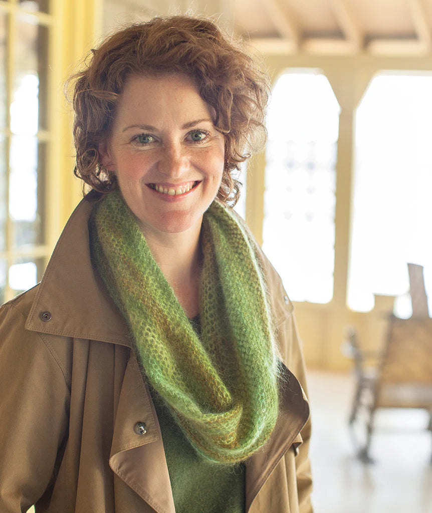 Churchmouse Studio Crocheted Moebius Cowl in Rowan Kidsilk Haze