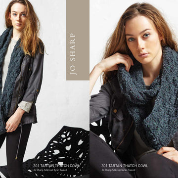 Jo Sharp Tartan Thatch Cowl Knitting Pattern