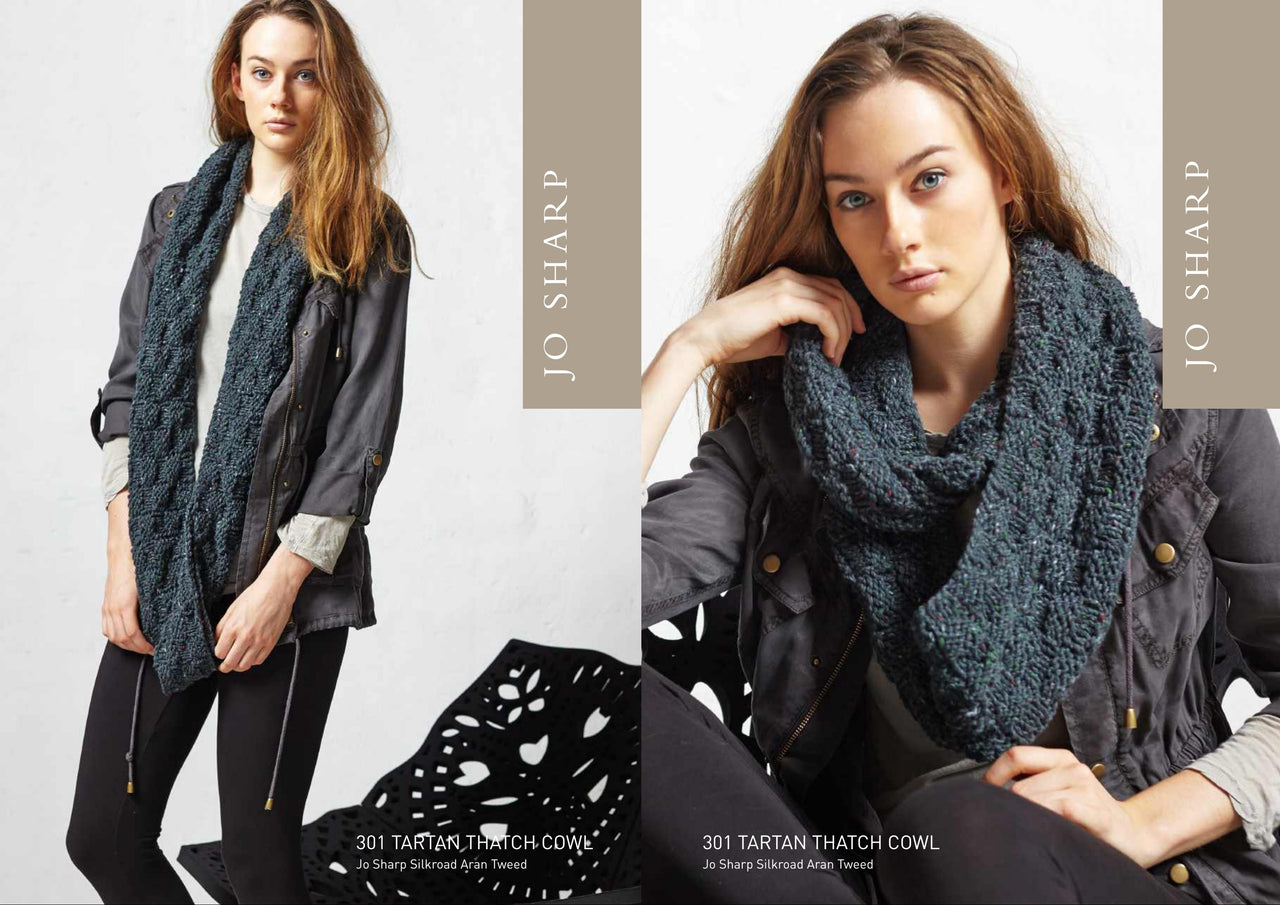 Jo Sharp Tartan Thatch Cowl Knitting Pattern