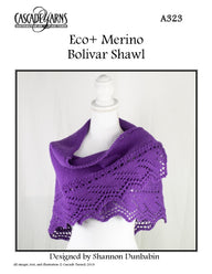 Cascade Yarns A Bolivar Shawl Wrap Knitting Pattern