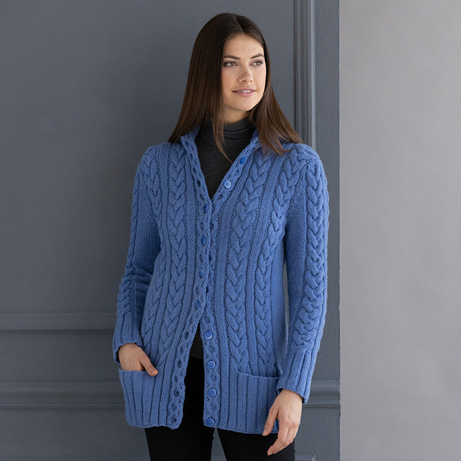 String Nicole Hoodie Cardigan Knitting Pattern