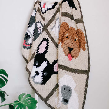 C2C Husky / Malamute Dog Blanket Square