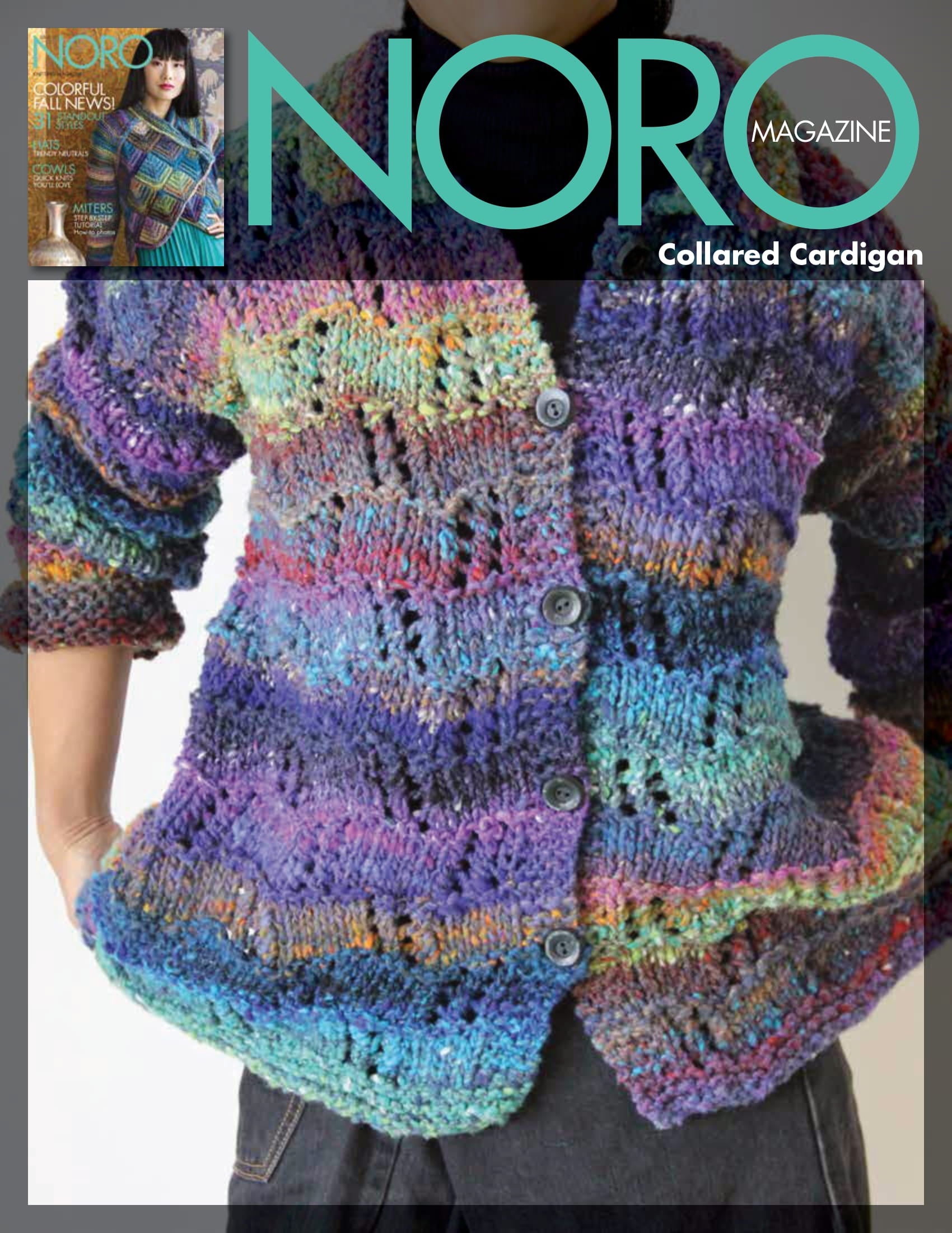 Noro 1724 Collared Cardigan Knitting Pattern