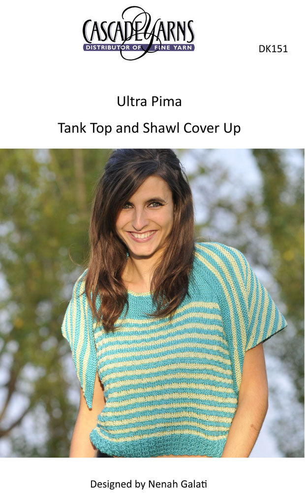 Tank Top and Shawl Cover Up Wrap Knitting Pattern