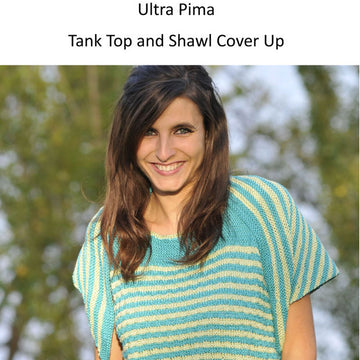 Tank Top and Shawl Cover Up Wrap Knitting Pattern