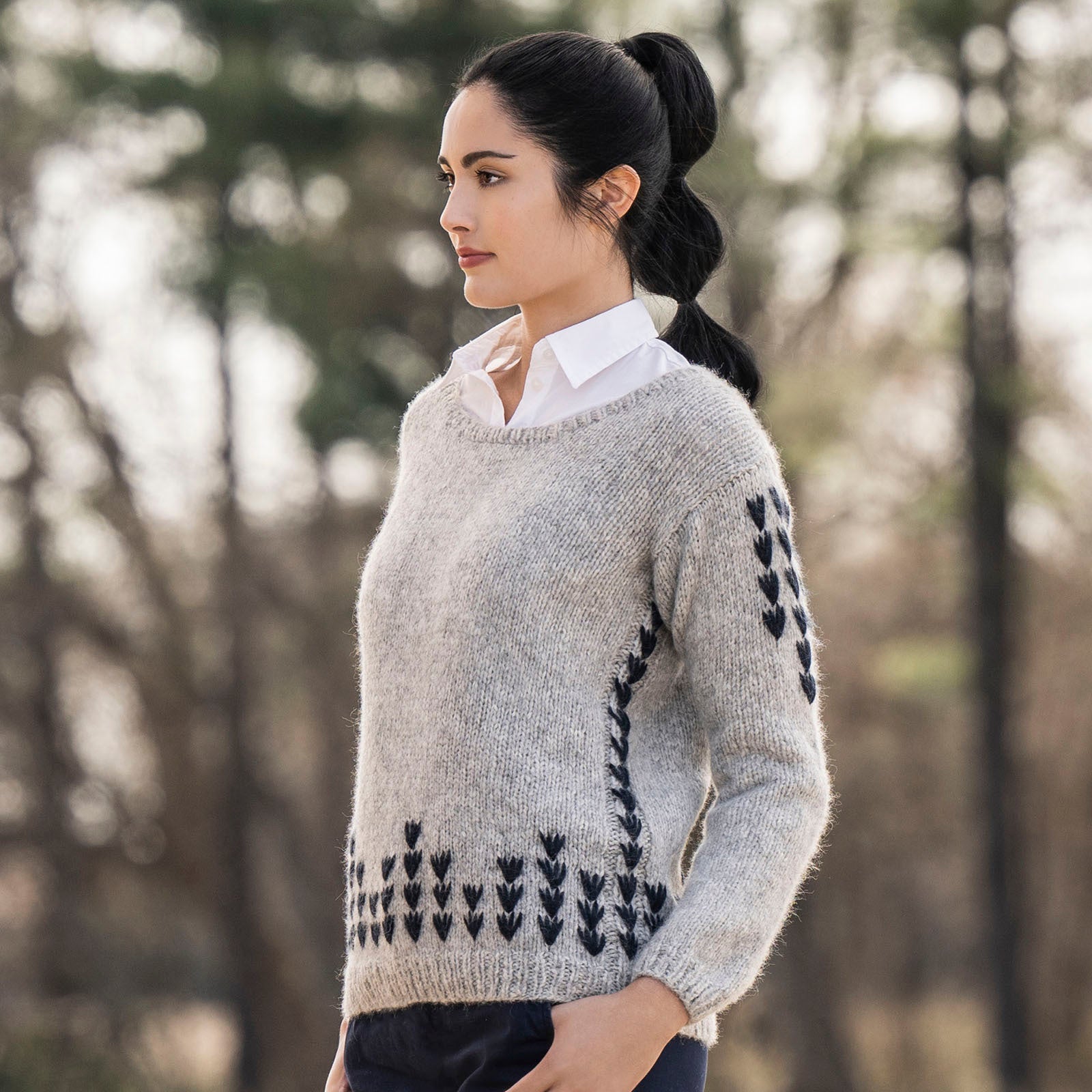 Blue Sky Fibers Cloquet Pullover Jumper Knitting Pattern
