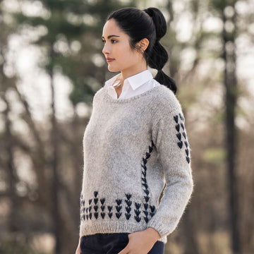Blue Sky Fibers Cloquet Pullover Jumper Knitting Pattern