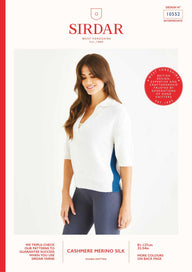 Sirdar Ace Collared Sweater Jumper Knitting Pattern