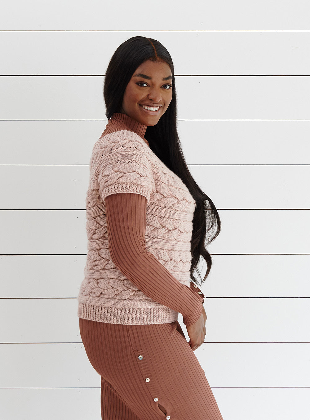 Debbie Bliss Sideways Cable Top Knitting Pattern