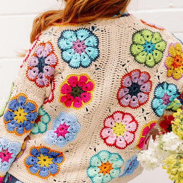 African Flower Cardigan