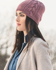 Blue Sky Fibers Claremont Cabled Hat Knitting Pattern