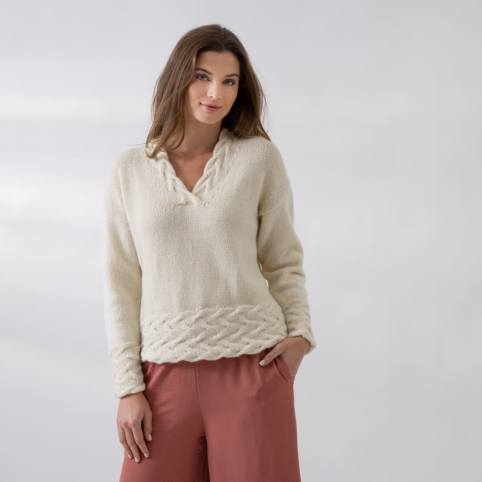 Violet Pullover Jumper Knitting Pattern