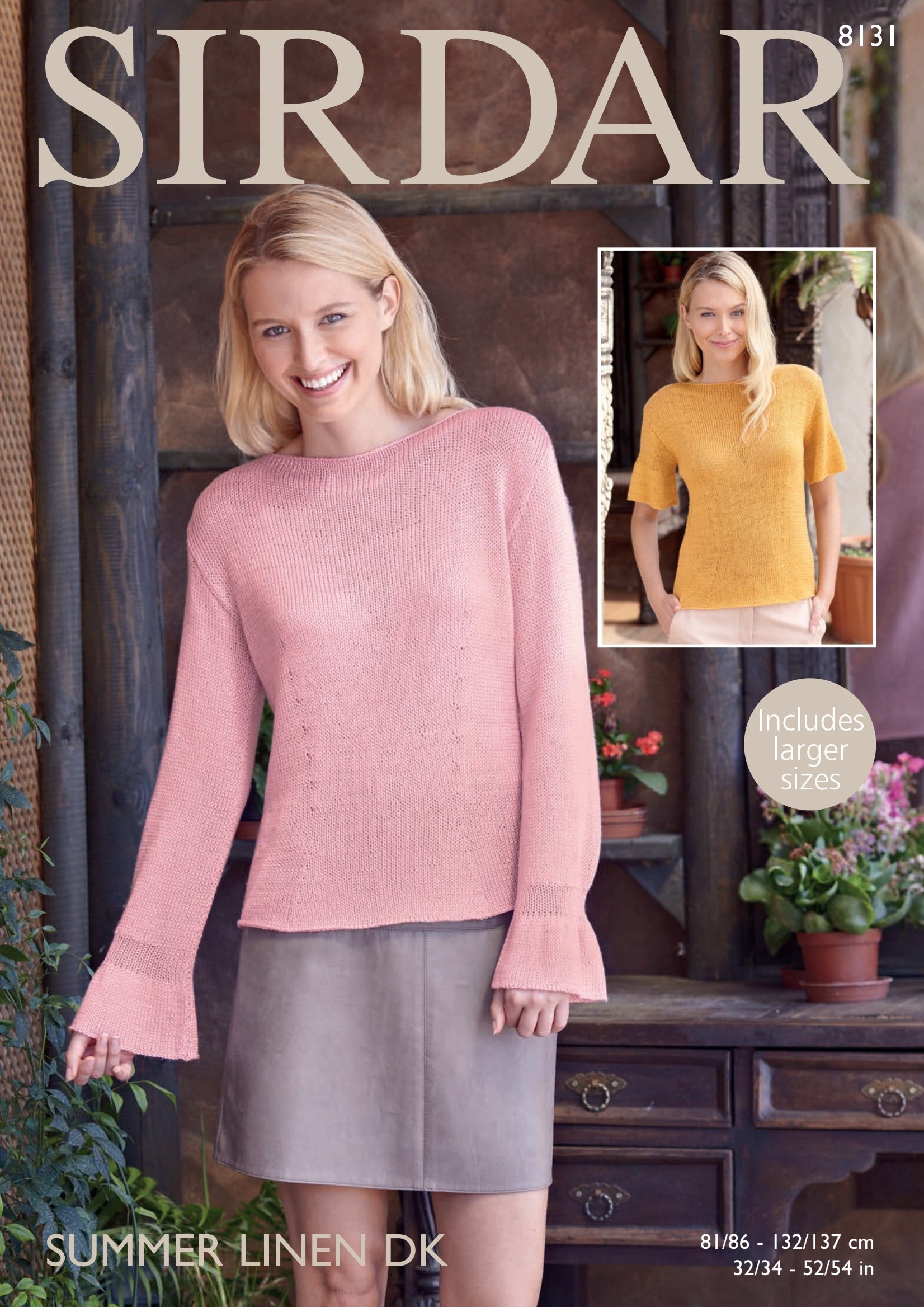 Sirdar 8131 Woman's Top Jumper Knitting Pattern