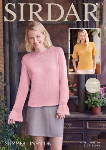 Sirdar 8131 Woman's Top Jumper Knitting Pattern