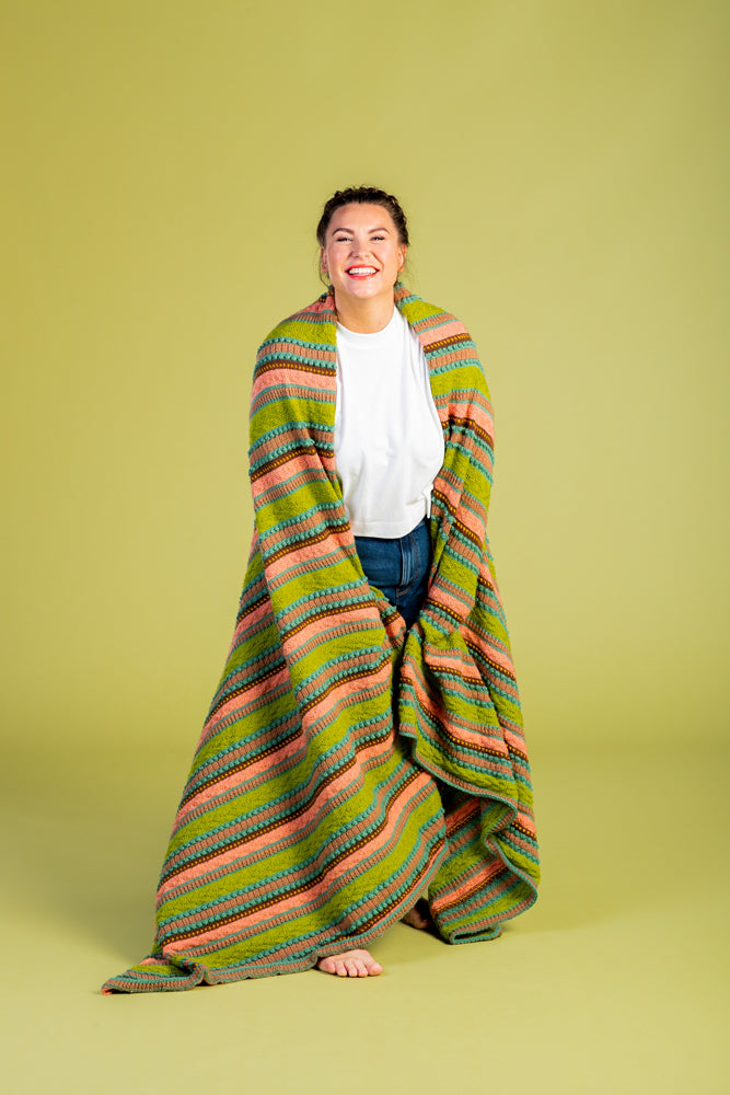 Paintbox Yarns Forest Floor Afghan Knitting Pattern