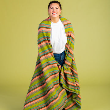 Paintbox Yarns Forest Floor Afghan Knitting Pattern
