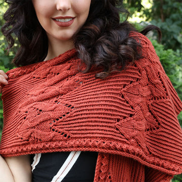 Plymouth Yarn M102 Copper Island Wrap Knitting Pattern