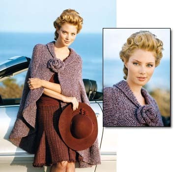 Cape in Lion Brand Homespun - 40464-K PDF