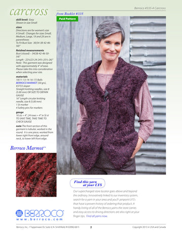 Berroco Carcross Vest Knitting Pattern