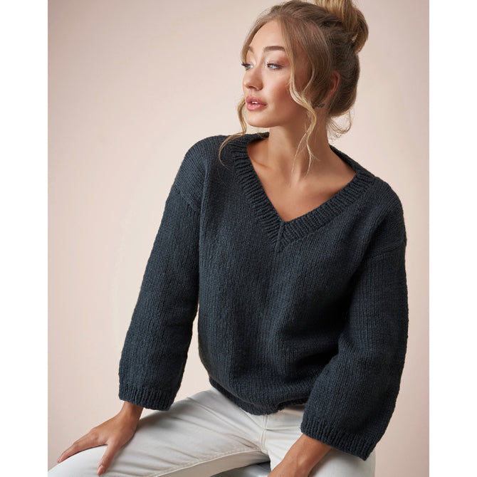 Rowan V-Neck Sweater Jumper Knitting Pattern