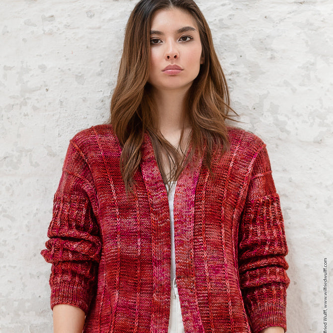 Lana Grossa Jacket in Cool Wool Big or Cool Wool Big Hand-Dyed