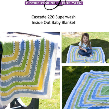 Cascade Yarns W Superwash Inside Out Baby Blanket Knitting