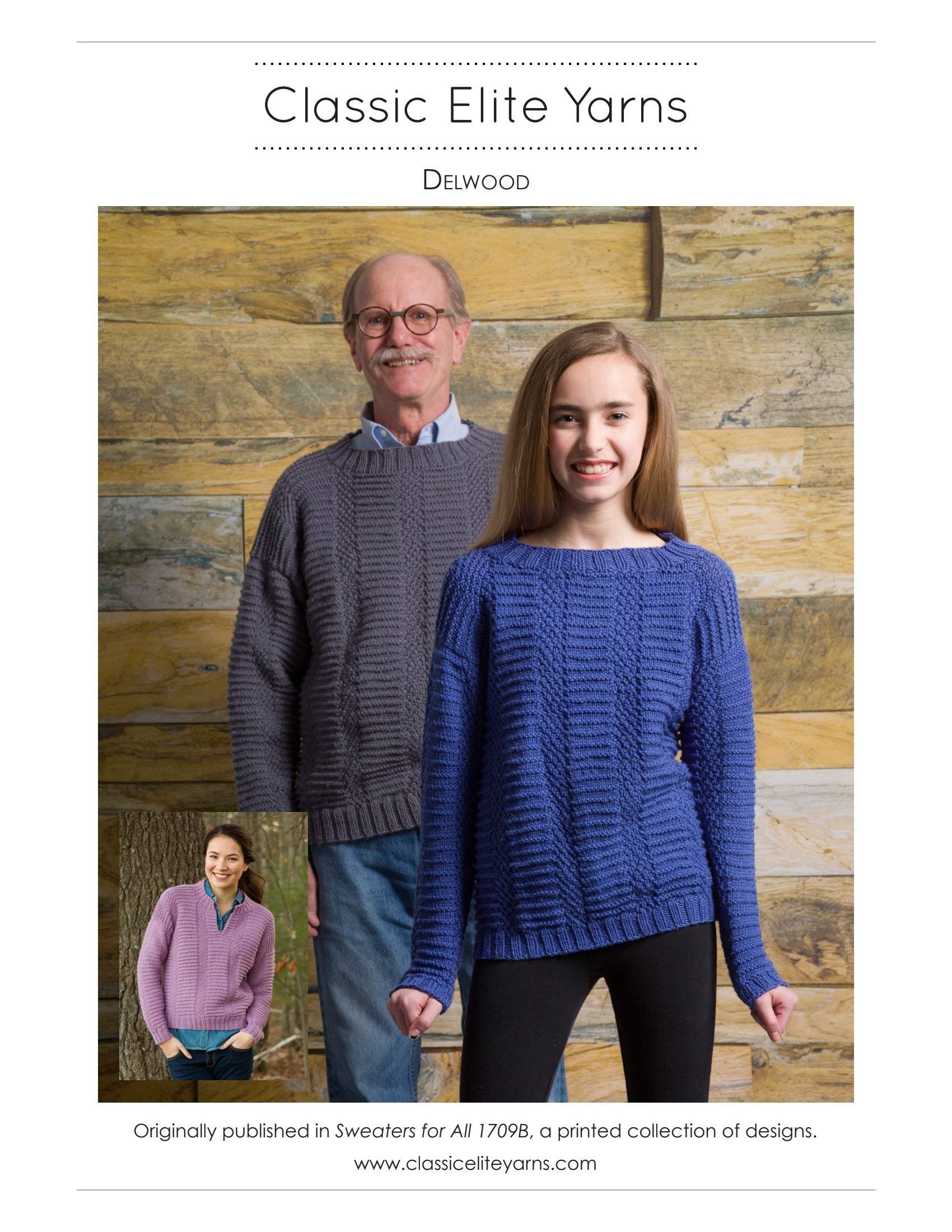 Classic Elite Yarns Delwood Jumper Knitting Pattern