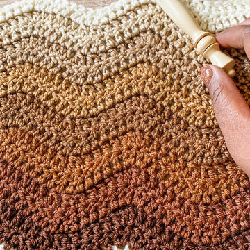 Mocha Ripple Afghan