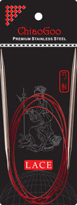 ChiaoGoo 60 in RED Lace Circular Needles Stainless Steel