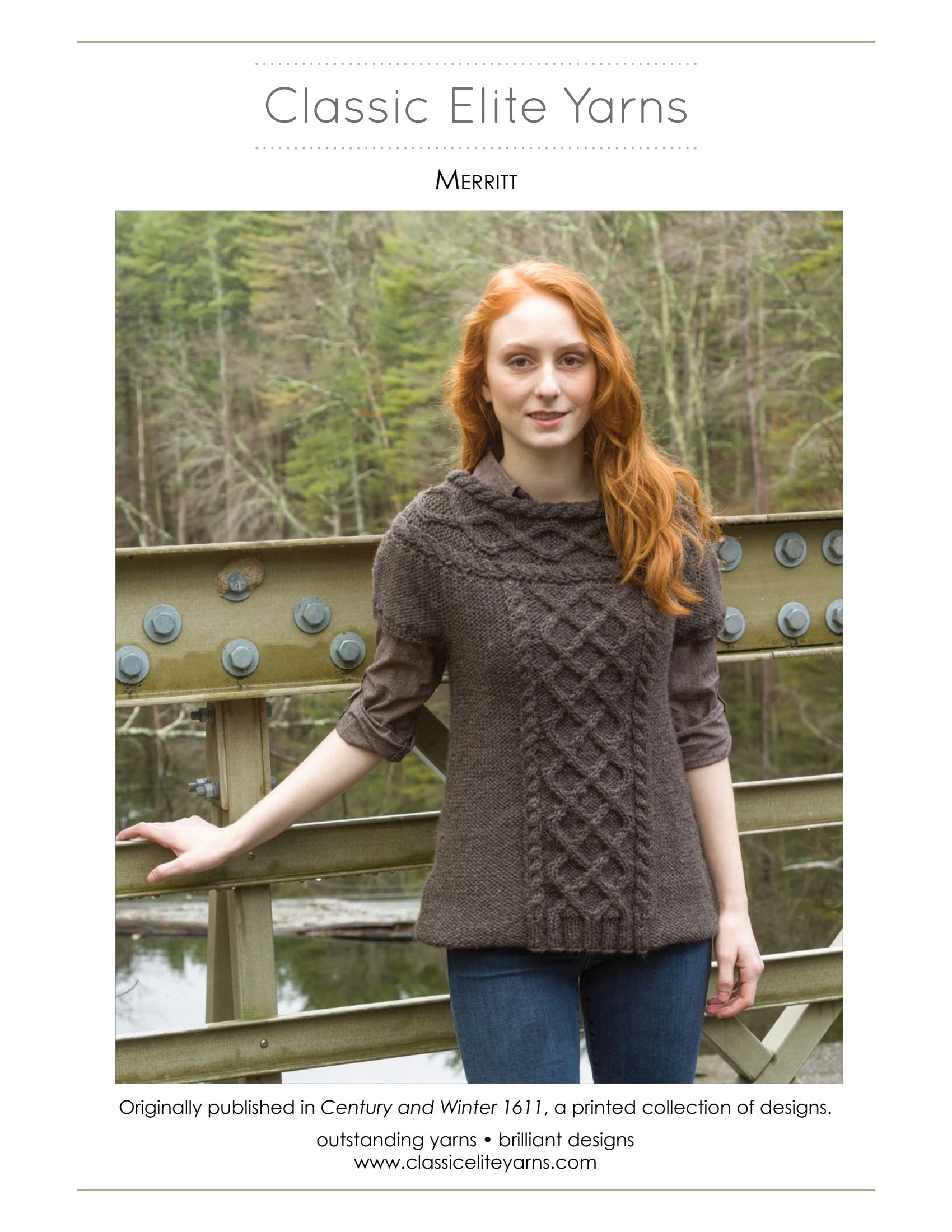Classic Elite Yarns Merritt Jumper Knitting Pattern