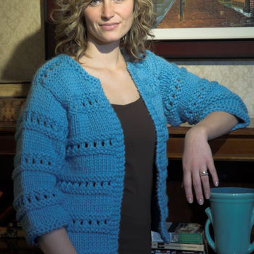 Woman’s Cardigan in Plymouth Yarn De Aire - 2380 - PDF