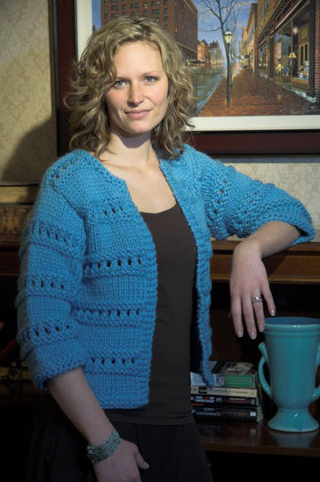Woman’s Cardigan in Plymouth Yarn De Aire - 2380 - PDF