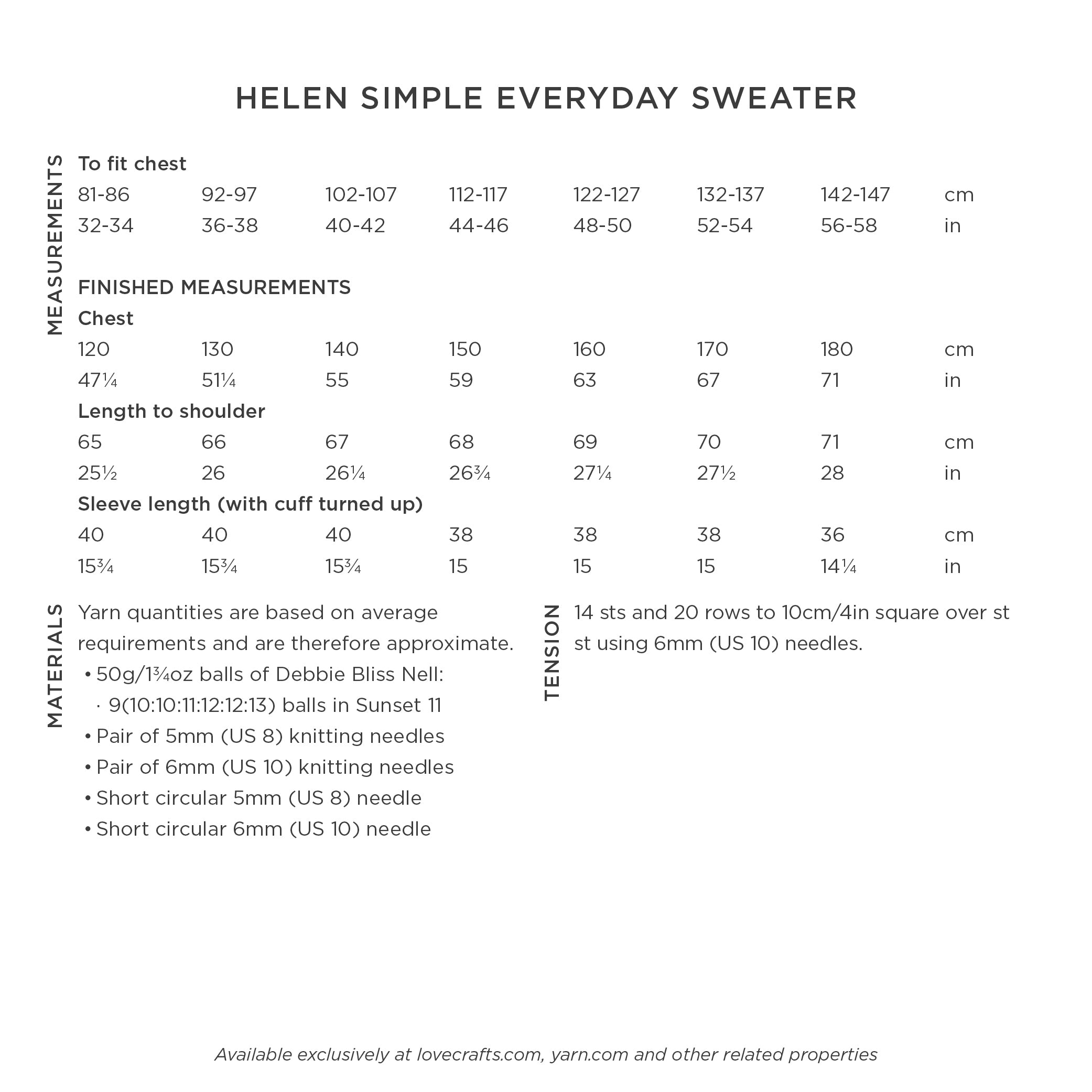 Debbie Bliss Helen Simple Everyday Sweater Knitting Pattern